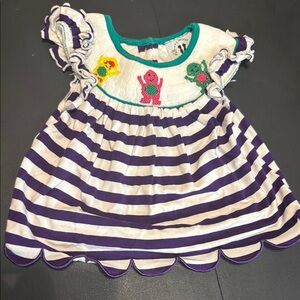 BARNEY Smocked Shirt with Embroidered Characters